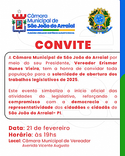 SESSÃO DE ABERTURA DOS TRABALHOS LEGISLATIVOS DE 2025