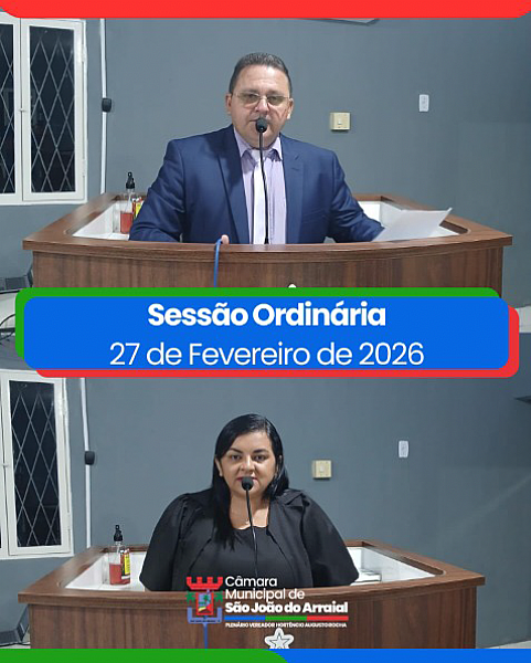 SESSÃO ORDINÁRIA 27 DE FEVEREIRO DE 2026