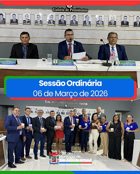 SESSÃO ORDINÁRIA 06 DE MARÇO DE 2026