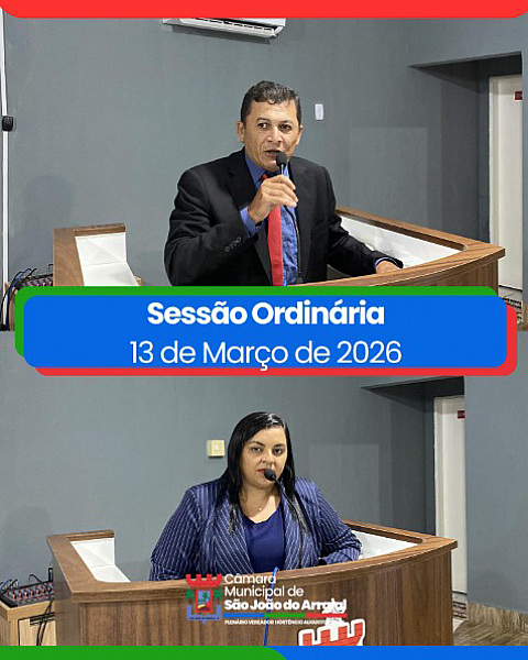 SESSÃO ORDINÁRIA 13 DE MARÇO DE 2026