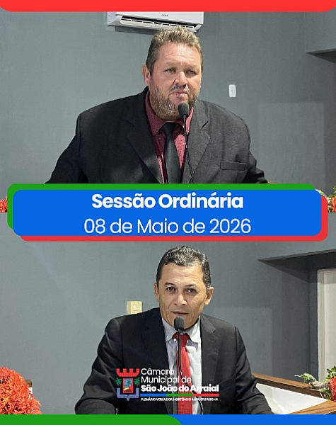 SESSÃO ORDINÁRIA 08 DE MAIO DE 2026